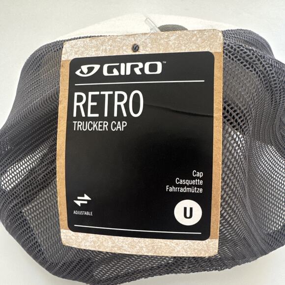 GIRO Trucker Hat Cap Adult Snapback Universal Fit Mesh Logo RETRO Casual‎ - Picture 3 of 7